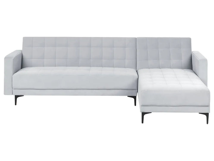 Gray sectional sofa on a white background
