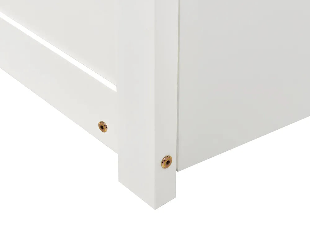 Bed with Storage Drawers Pine Wood 160 x 200 cm (EU King Size) White Belchertown