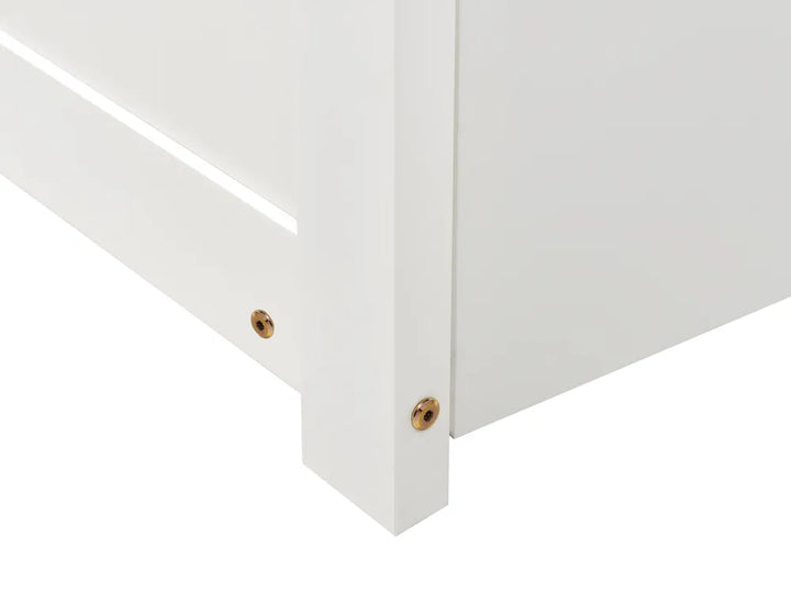 Bed with Storage Drawers Pine Wood 160 x 200 cm (EU King Size) White Belchertown