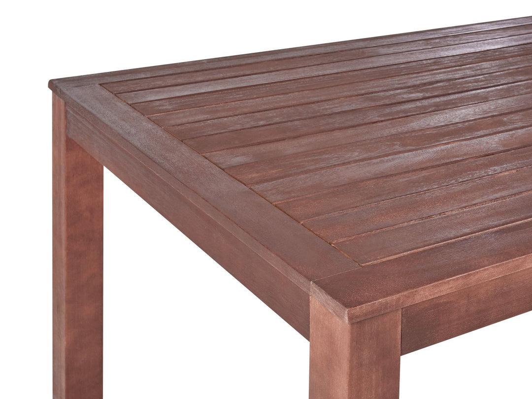 Tuscania Garden Dining Table 180 cm 100 cm Eucalyptus Wood Dark Brown