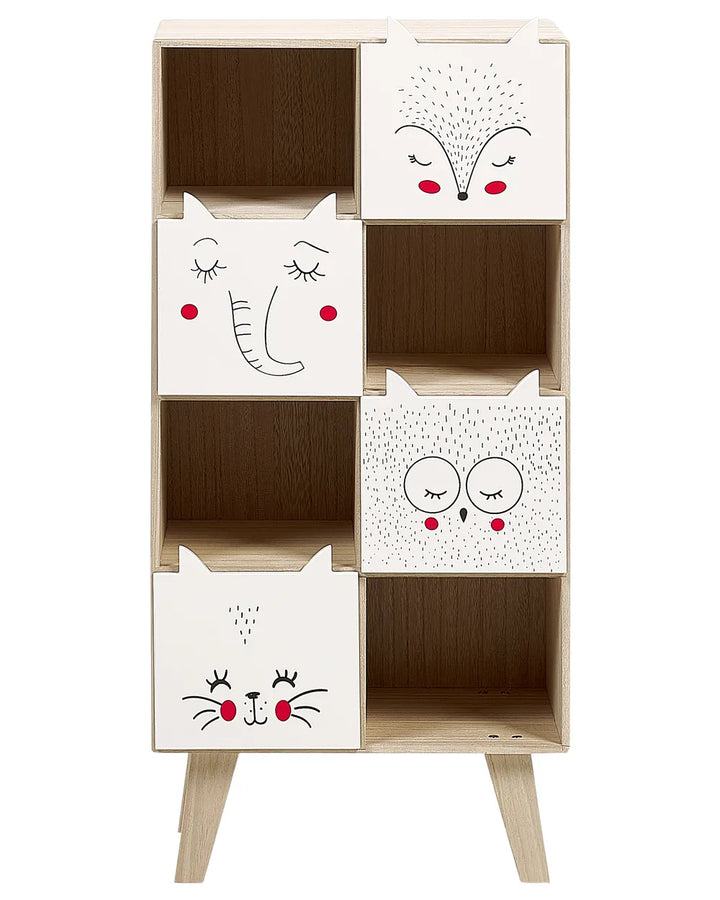 4 Tier Bookcase 70 cm Light Brown Alleisha