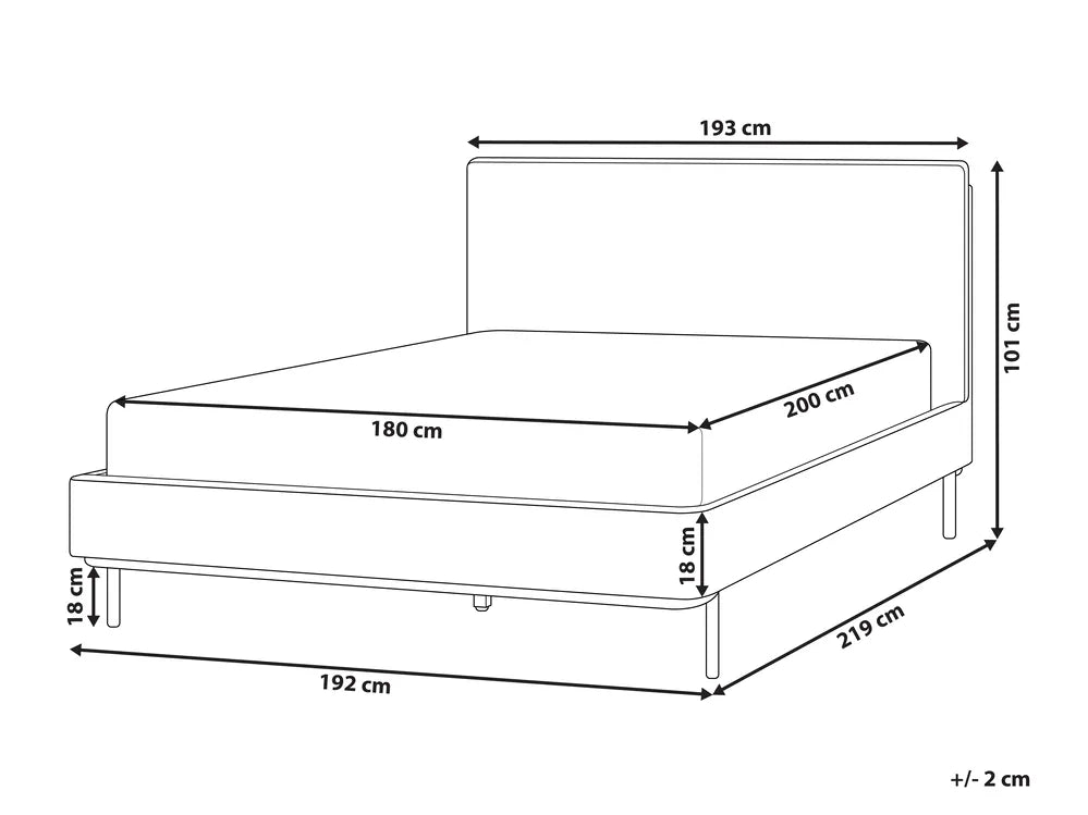 Bed Fabric 180 x 200 cm (EU Super King) Taupe Kiliam