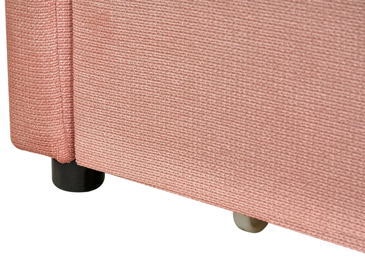 Daybed with Storage Fabric 90 x 200 cm (EU Single) Pink Zayri