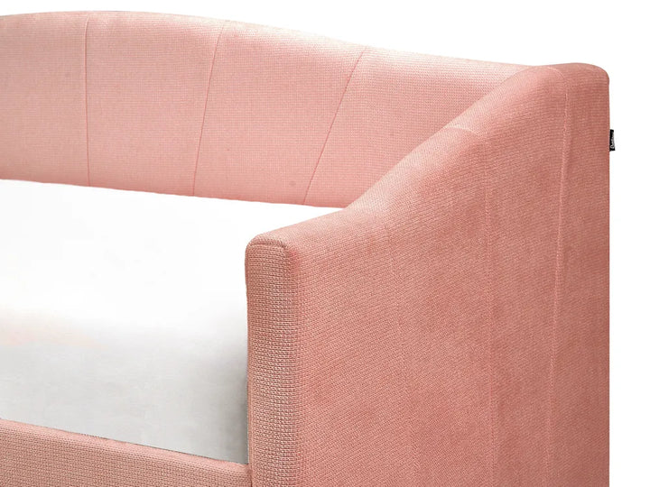 Daybed with Storage Fabric 90 x 200 cm (EU Single) Pink Zayri