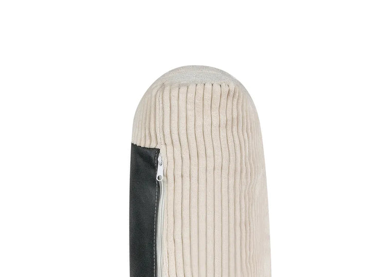 Corner Sofa 4 Seater Corduroy Light Beige Right Hand Herrick