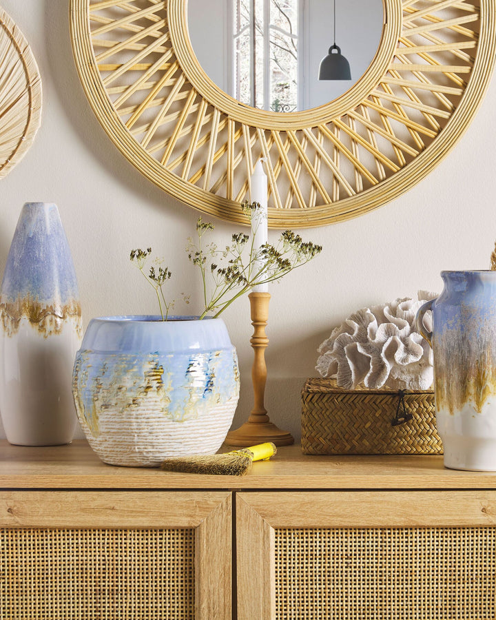 Berge Flower Vase Stoneware 19 cm Multicolour