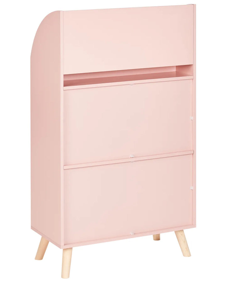 3 Tier Bookcase 102 cm Pastel Pink Alleisha