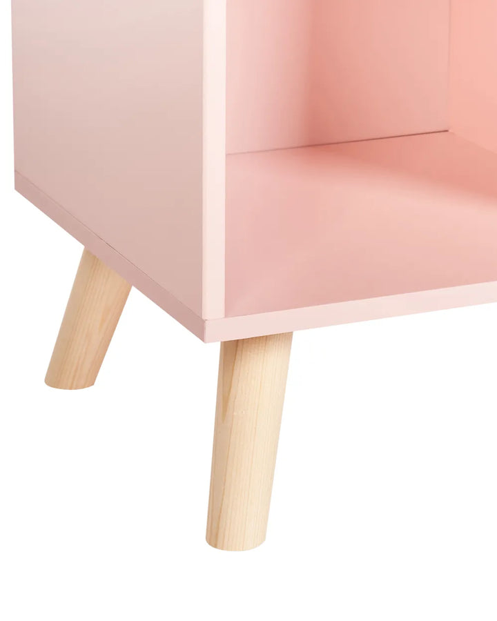 3 Tier Bookcase 102 cm Pastel Pink Alleisha