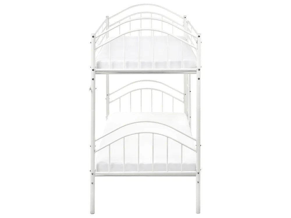 Bunk Bed Metal 90 x 200 cm (EU Single) White Austino
