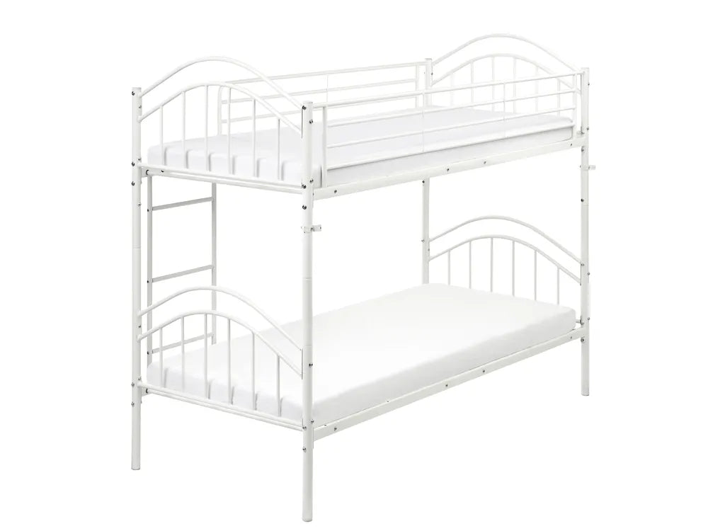 Bunk Bed Metal 90 x 200 cm (EU Single) White Austino