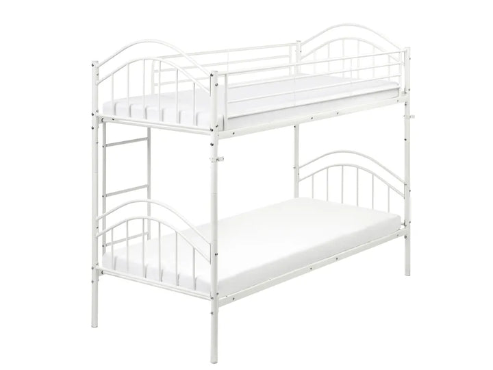 Bunk Bed Metal 90 x 200 cm (EU Single) White Austino