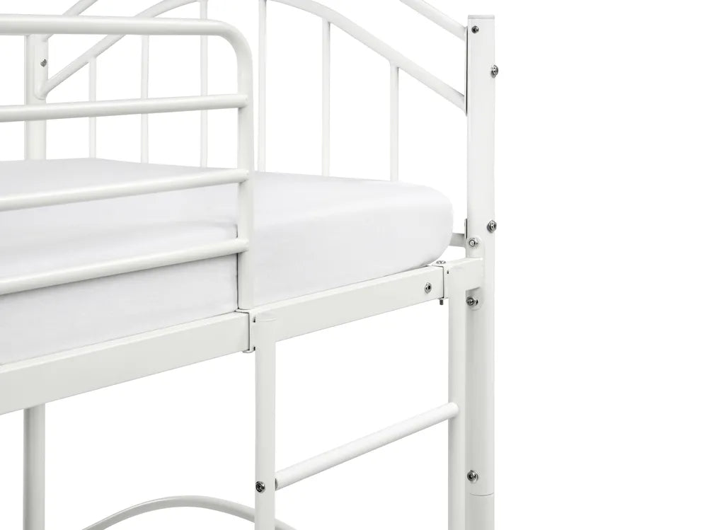 Bunk Bed Metal 90 x 200 cm (EU Single) White Austino