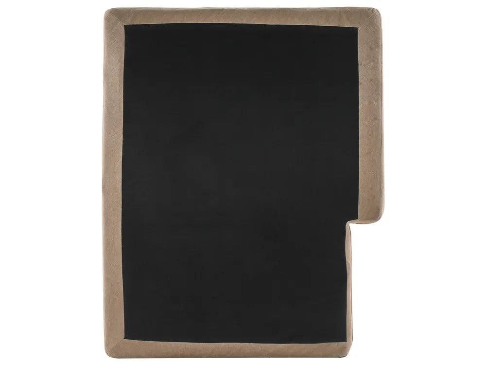 Corner Sofa 3 Seater Fabric Brown Left Hand Emilio