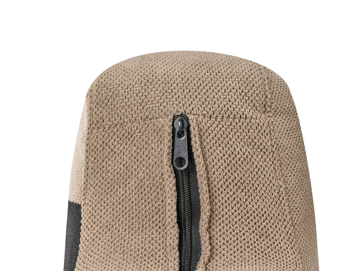 Corner Sofa 3 Seater Fabric Brown Left Hand Emilio