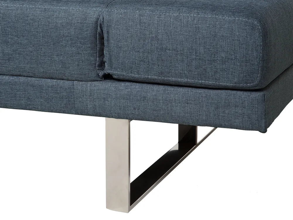 Sofa Bed 2 Seater Fabric Blue Allysyn