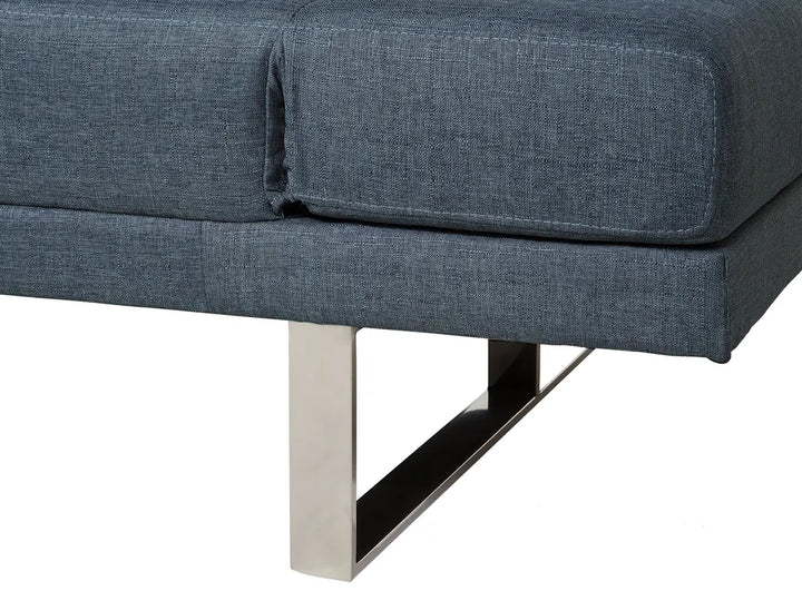 Sofa Bed 2 Seater Fabric Blue Allysyn