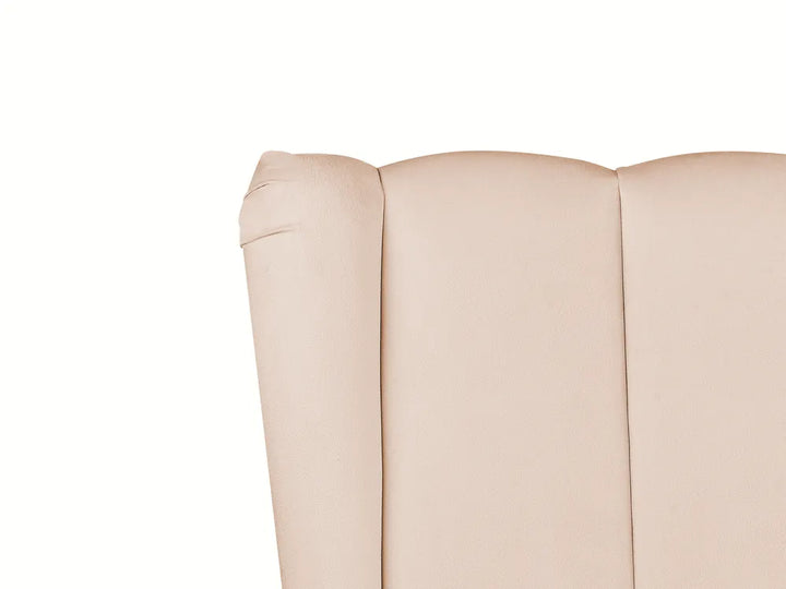 Bed Velvet 160 x 200 cm (EU King Size) Beige Henley