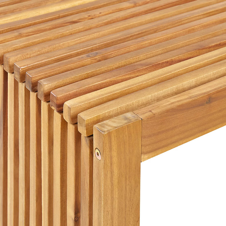 Bellano Garden Dining Table  70 cm 120 cm Acacia Wood Brown