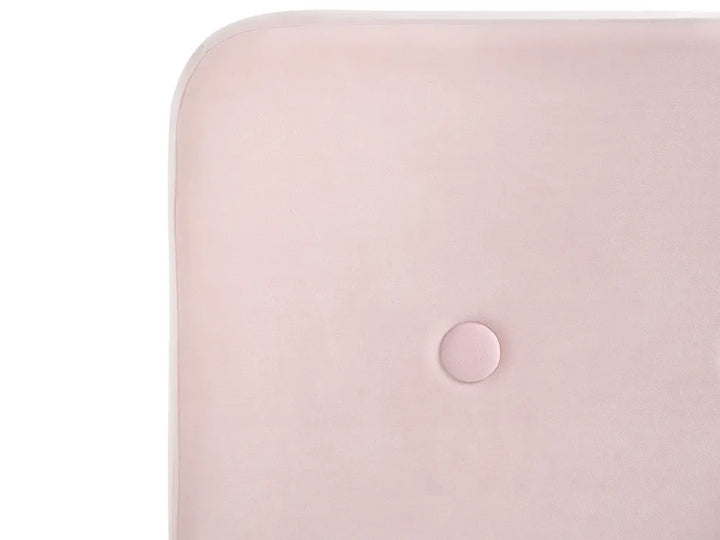 Bed Velvet 90 x 200 cm (EU Single) Pastel Pink Ambrey