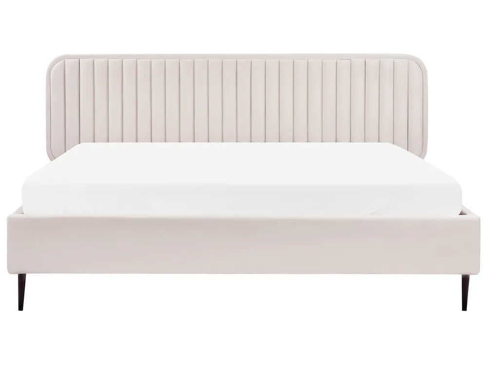Bed Velvet 180 x 200 cm (EU Super King) Beige Braya