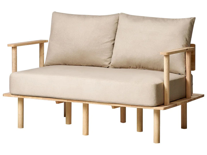 Sofa 2 Seater Fabric Sand Beige Arath