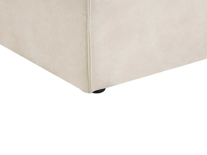 Modular Corner Sofa 2 Seater Velvet Light Beige Right Hand Bouke