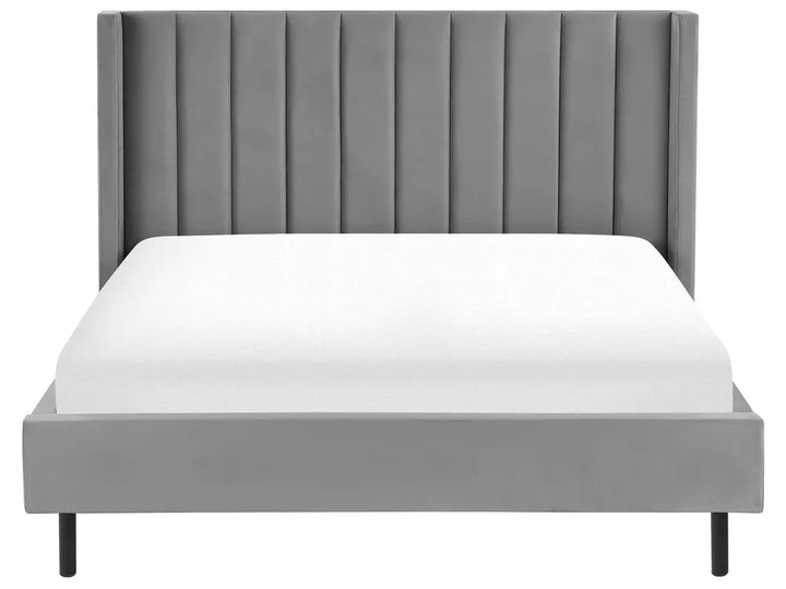 Bed Velvet 160 x 200 cm (EU King Size) Grey Gaillarde