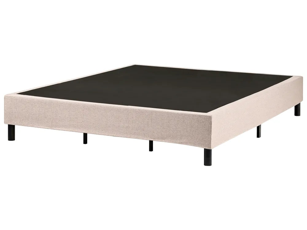 Divan Bed without Headboard Fabric 180 x 200 cm (EU Super King) Beige Wauseon