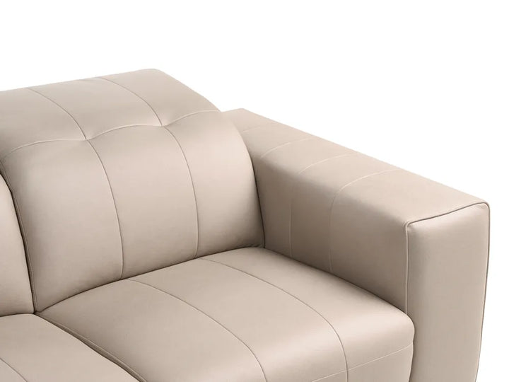 Sofa 2 Seater Faux Leather Taupe Makirah