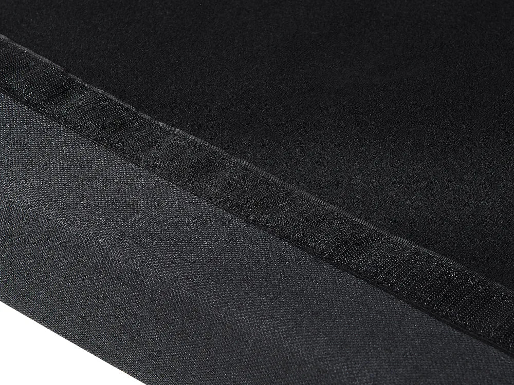Upholstered Bench 2 Seater Fabric Black Denning