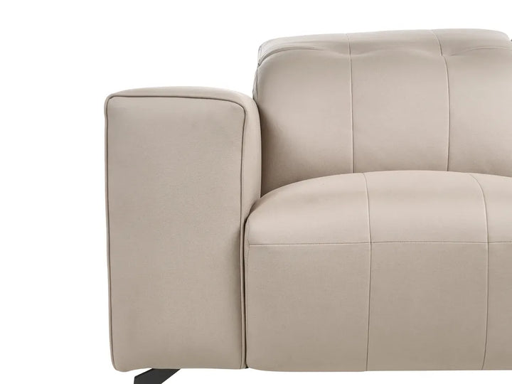 Sofa 2 Seater Faux Leather Taupe Makirah