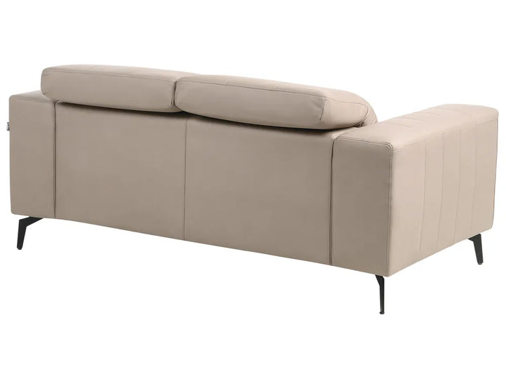 Sofa 2 Seater Faux Leather Taupe Makirah