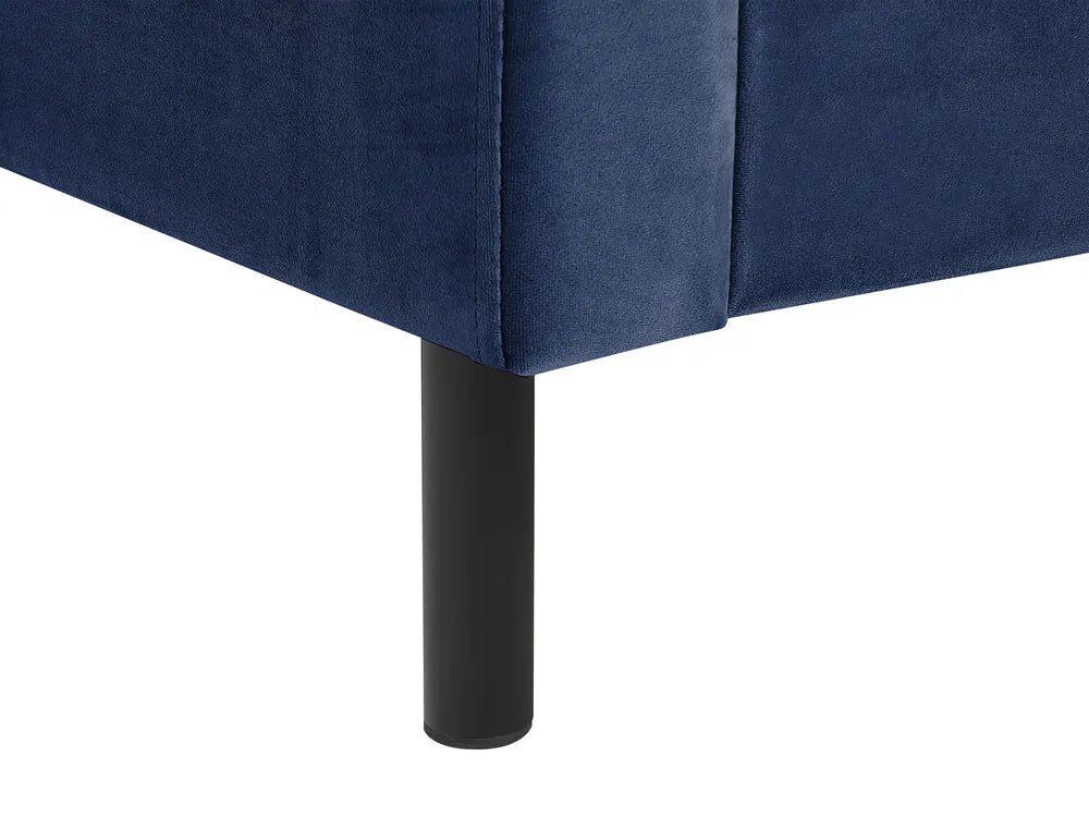 Bed Velvet 160 x 200 cm (EU King Size) Navy Blue Gaillarde