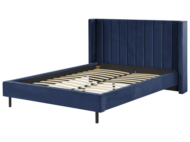 Bed Velvet 160 x 200 cm (EU King Size) Navy Blue Gaillarde