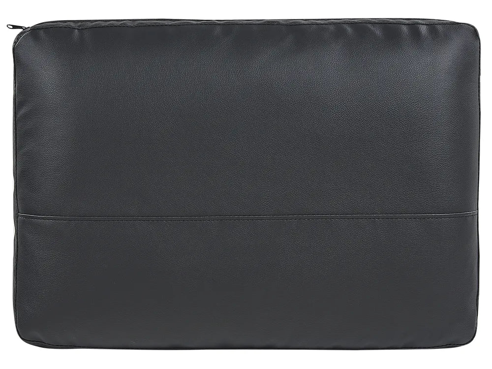 Sofa 2 Seater Faux Leather Black Jarrow
