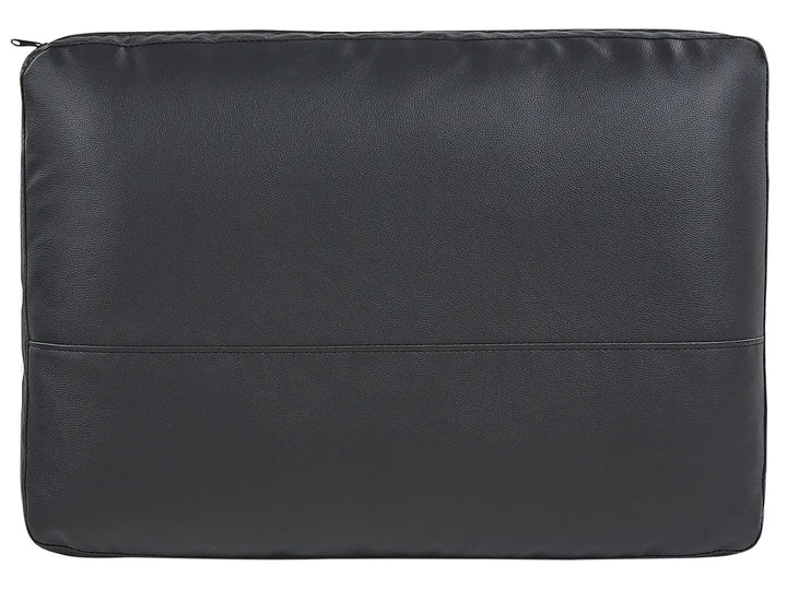 Sofa 2 Seater Faux Leather Black Jarrow