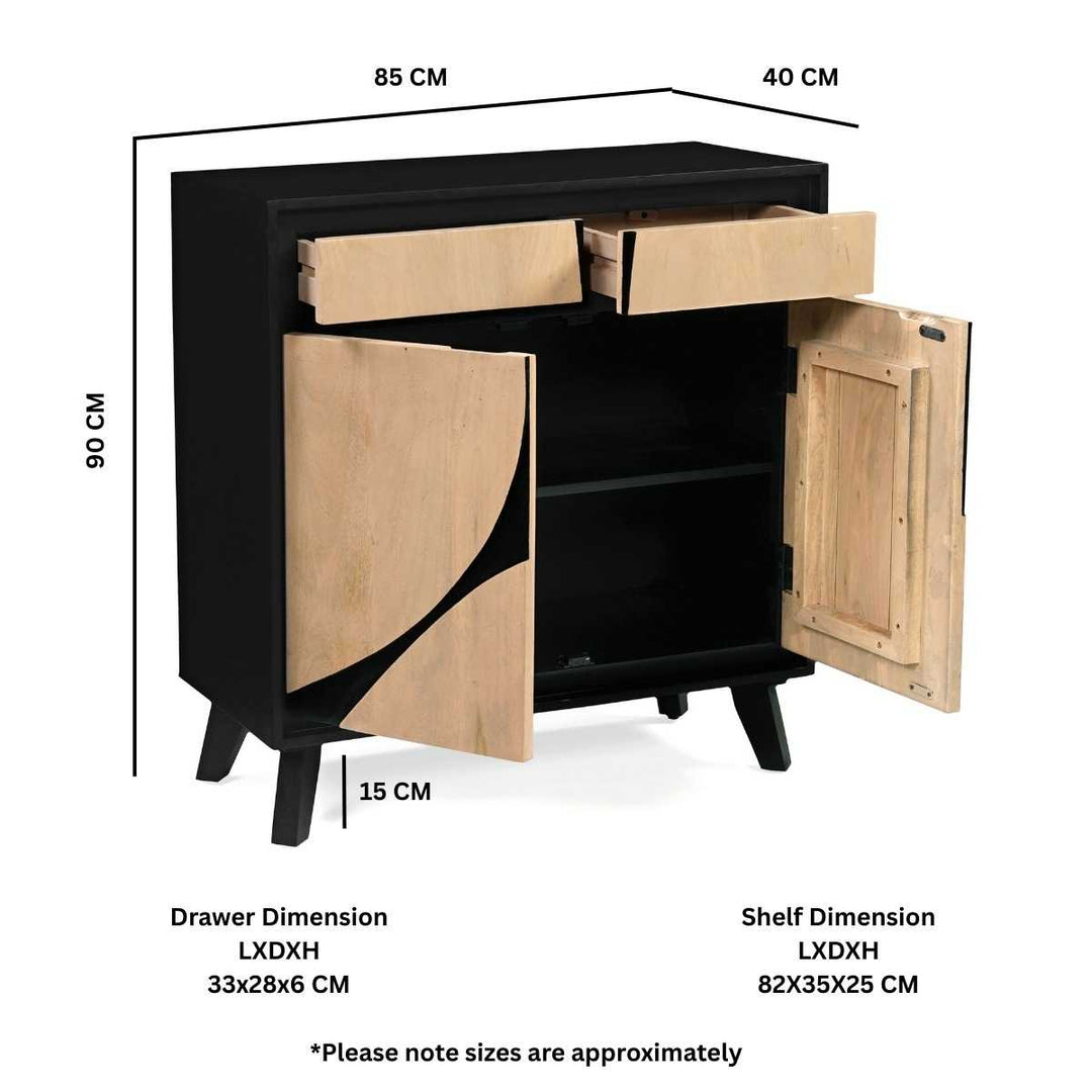 Boho Wood 2 Door Sideboard