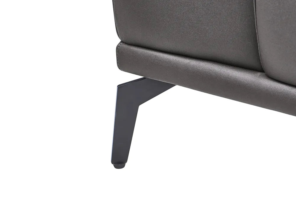 Sofa 2 Seater Faux Leather Black Jumal