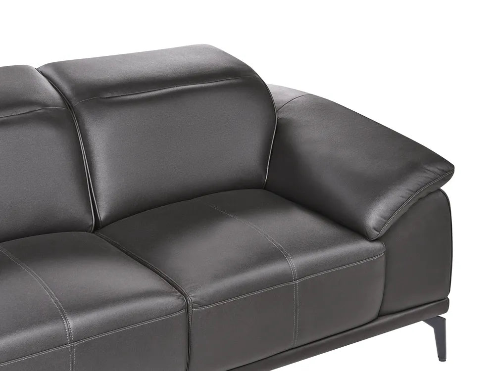 Sofa 2 Seater Faux Leather Black Jumal