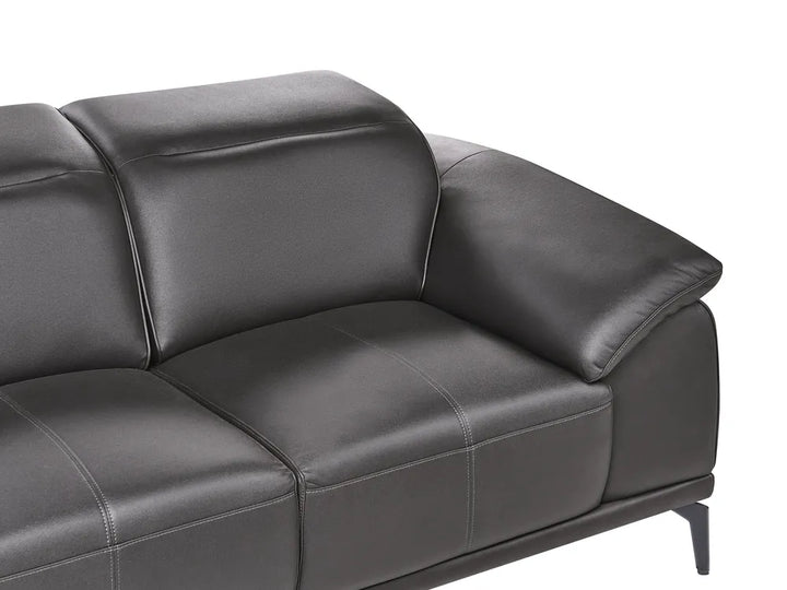 Sofa 2 Seater Faux Leather Black Jumal