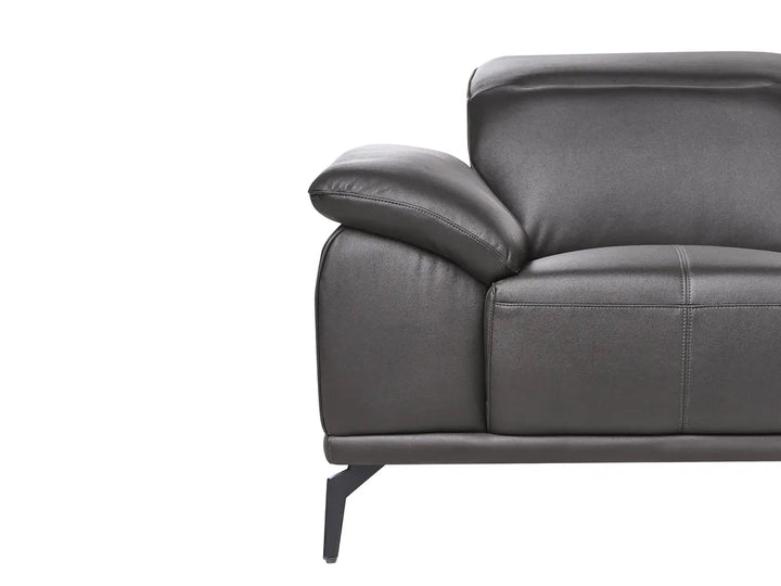 Sofa 2 Seater Faux Leather Black Jumal