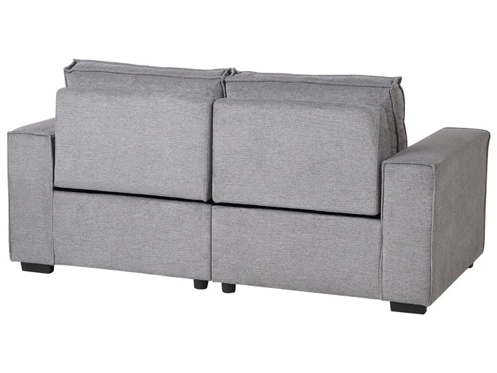 Electric Recliner Sofa 2 Seater Fabric Grey Hanscom