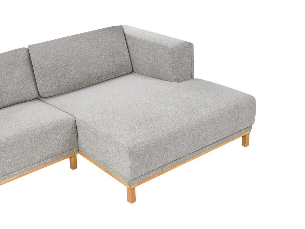 Corner Sofa 5 Seater Fabric Grey Left Hand Josanna