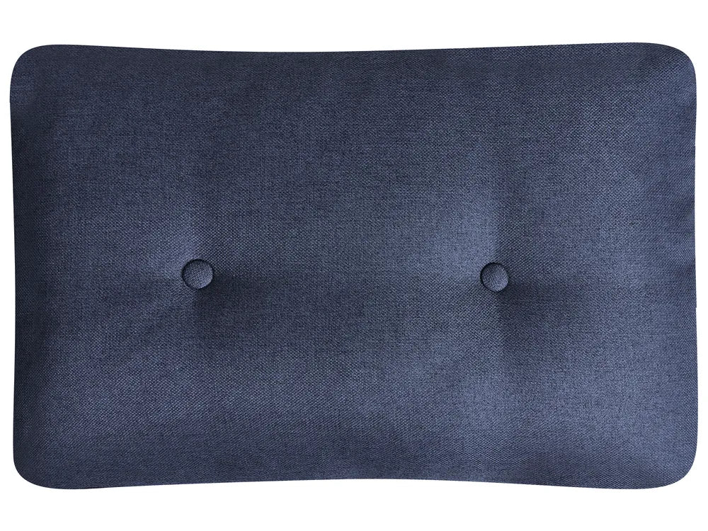 Corner Sofa Bed 4 Seater Fabric Navy Blue with Storage Left Hand Skiatook