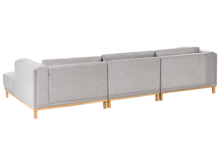 Corner Sofa 5 Seater Fabric Grey Left Hand Josanna