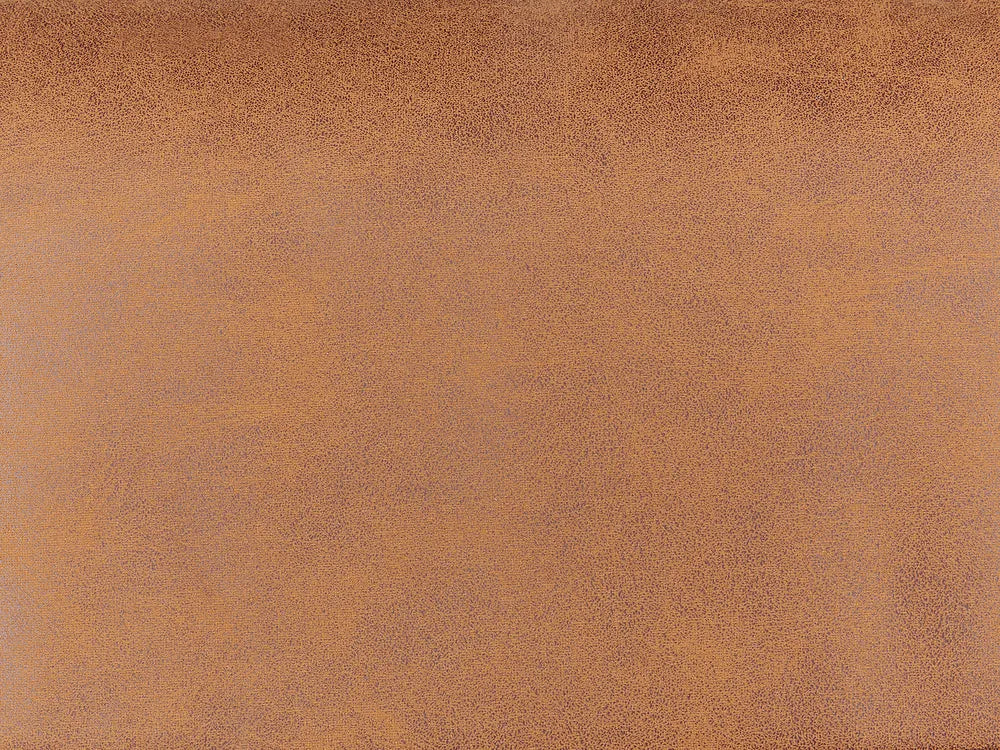 Sofa 2 Seater Faux Leather Brown Jarrow