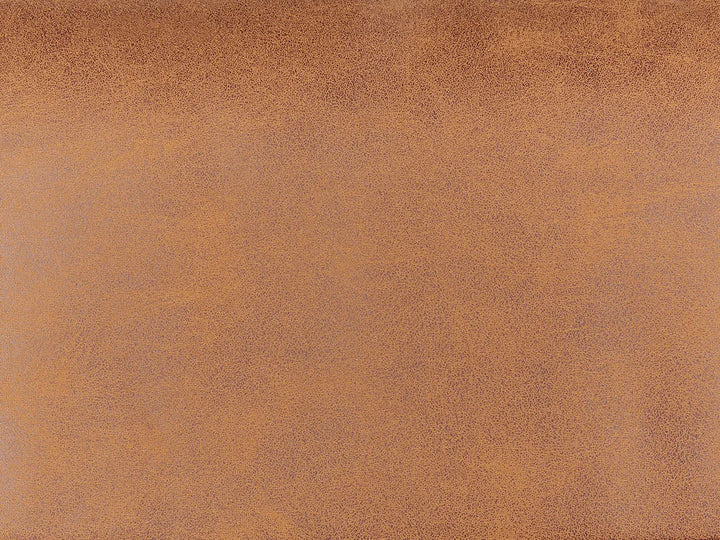 Sofa 2 Seater Faux Leather Brown Jarrow