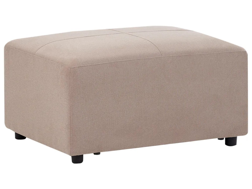 Corner Sofa 4 Seater Fabric Taupe with Ottoman Left Hand Olva