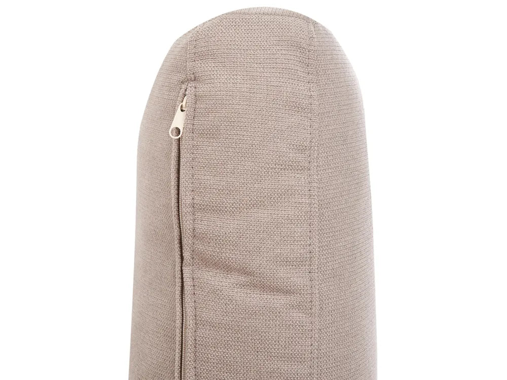 Corner Sofa 4 Seater Fabric Taupe with Ottoman Left Hand Olva