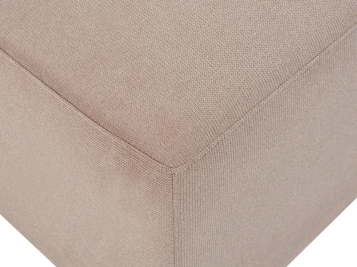 Corner Sofa 4 Seater Fabric Taupe with Ottoman Left Hand Olva